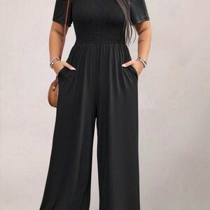 SHEIN Classic Black Wide-Leg Jumpsuit